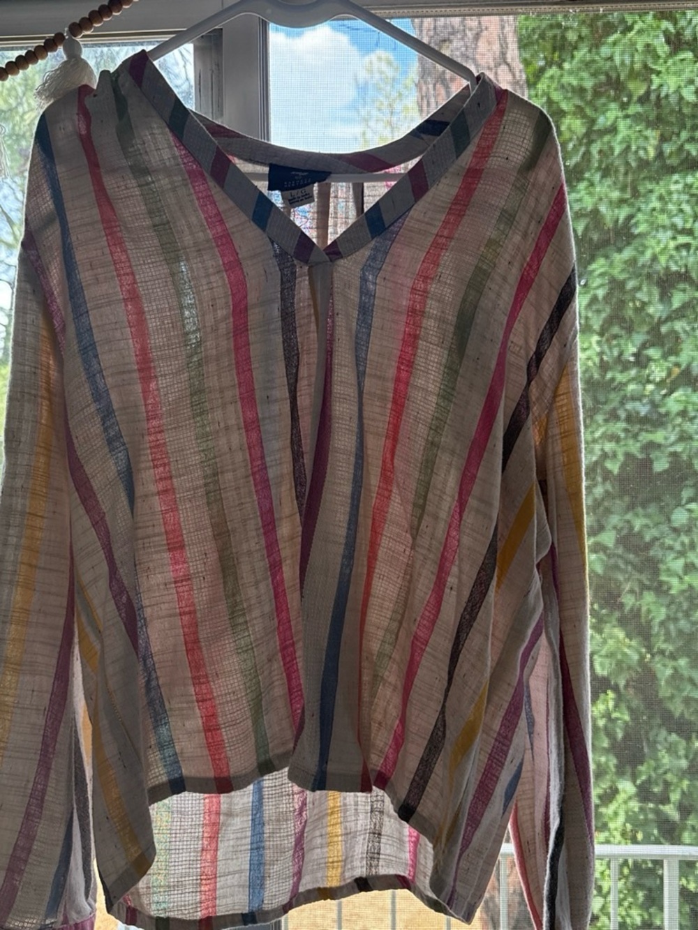 Ace & Jig Multicolor Vertical Stripe V-Neck Tunic